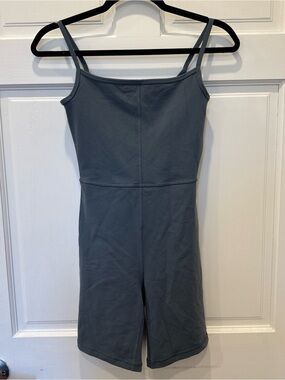 Aritzia Wilfred Free Divinity Shorts Romper Gray Knit Active Unitard S Bodysuit
